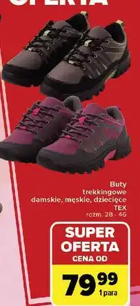 Carrefour Buty trekkingowe dziecięce 28-46 Tex oferta