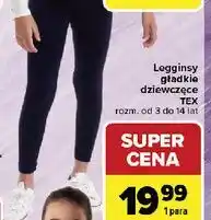 Carrefour Legginsy dziewczęce 3-14 lat Tex oferta