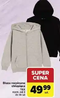 Carrefour Bluza chłopięca rozpinana 3-14 lat Tex oferta