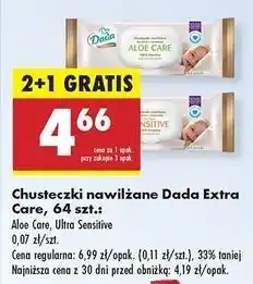 Biedronka Chusteczki nawilżane Dada Extra Care oferta