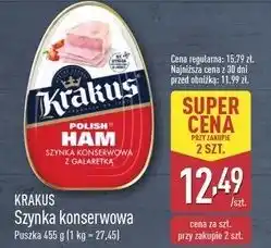 ALDI Szynka konserwowa Krakus Animex oferta