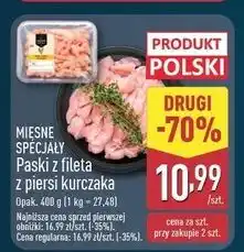 ALDI Paski z fileta piersi kurczaka Mięsne Specjały Zawsze Świeże (Aldi) oferta