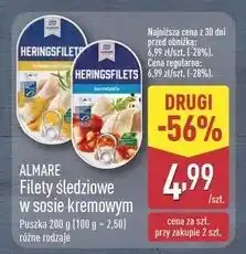 ALDI Filety śledziowe w kremie musztardowym dijon Almare Seafood oferta