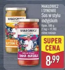 ALDI Sos w stylu butter chicken Makłowicz I Synowie oferta