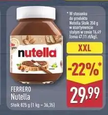 ALDI Krem czekoladowo-orzechowy Nutella oferta