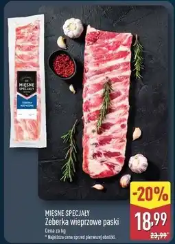 ALDI Żeberka wieprzowe ekstra mięsne Mięsne Specjały Zawsze Świeże (Aldi) oferta
