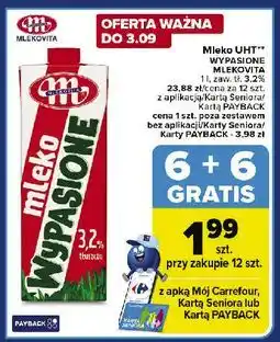 Carrefour Mleko 3.2% Mlekovita Wypasione oferta