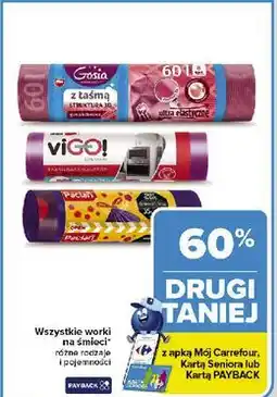 Carrefour Worki na śmieci ld 35 l Paclan oferta