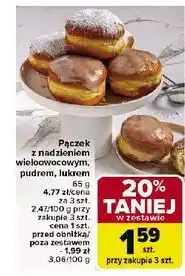 Carrefour Pączek z lukrem nadzieniem truskawkowym oferta