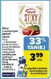 Carrefour Stixy suszone jabłko Helio oferta