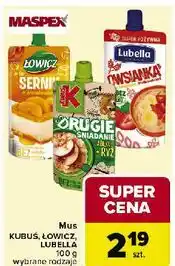 Carrefour Mus jabłko + ryż i cynamon Kubuś Drugie Śniadanie oferta