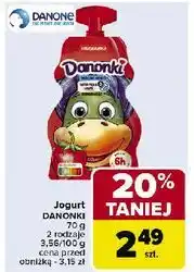 Carrefour Jogurt w saszetce truskawka Danone Danonki oferta