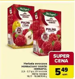 Carrefour Herbata malina z pigwą Herbapol Herbaciany Ogród oferta
