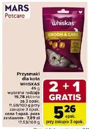 Carrefour Przysmak dla kota groom & care Whiskas oferta