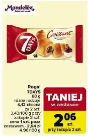 Carrefour Croissant z nadzieniem o smaku kakaowym 7 Days oferta