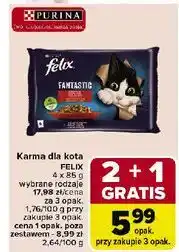 Carrefour Karma dla kota wołowina i kurczak Purina Felix Fantastic oferta