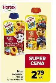 Carrefour Mus jabłko brzoskwinia marchew dynia Hortex Leon oferta