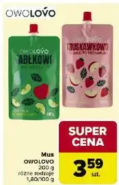 Carrefour Mus jabłkowo-truskawkowy Owolovo oferta