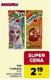 Carrefour Sok pomarańczowy Tymbark Kartonik oferta