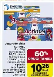 Carrefour Jogurt kids truskawka i banan Danone Actimel oferta