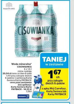 Carrefour Woda mineralna Cisowianka oferta