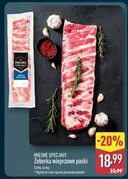 ALDI Żeberka wieprzowe paski Mięsne specjały oferta