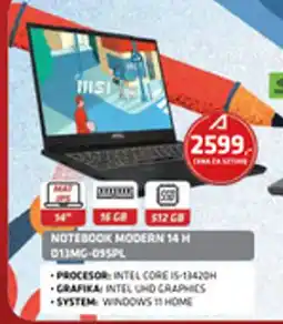 Alsen Notebook Modern 14 H D13MG-095PL oferta
