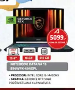 Alsen Notebook Katana 15 B14WFK-454XPL oferta