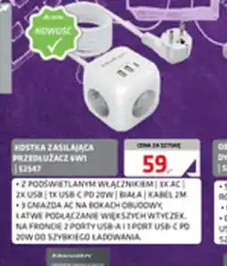 Alsen Kostka zasilająca przedłużacz 6w1 oferta