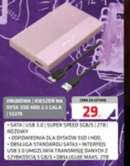 Alsen Obudowa kieszeń na dysk SSD HDD 2.5 cala oferta