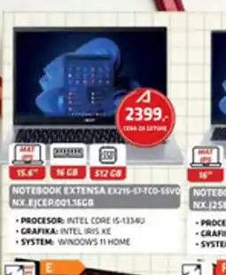 Alsen Notebook Extensa EX215-57-TCO-55V0 oferta