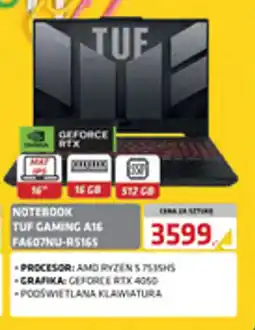 Alsen Notebook TUF Gaming A16 FA607NU-RS16S oferta