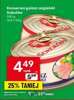Delikatesy Centrum Konserwa gulasz angielski Sokołów oferta