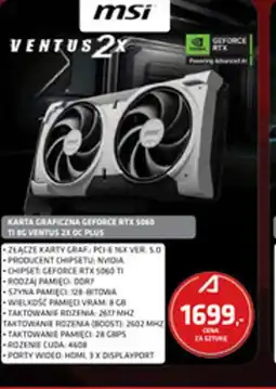 Alsen Karta graficzna GeForce RTX 3060 Ti 8G Ventus 2X OC Plus oferta