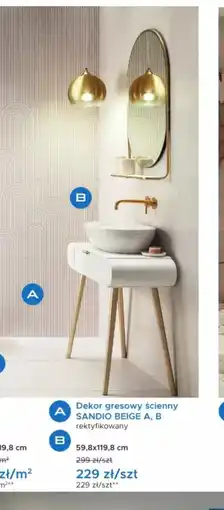 Blu Dekor gresowy ścienny SANDIO BEIGE A, B oferta