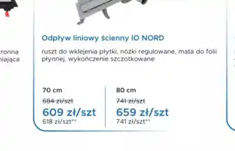Blu Odpływ liniowy ścienny IO Nord oferta