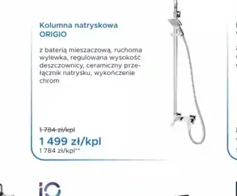 Blu Design Kolumna natryskowa ORIGIO oferta