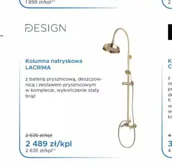Blu Design Kolumna natryskowa LACRIMA oferta