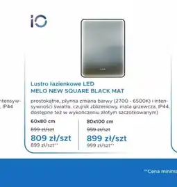 Blu IO Lustro łazienkowe LED MELO NEW SQUARE BLACK MAT oferta