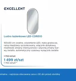 Blu Excellent Lustro łazienkowe LED CORIDO oferta