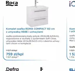 Blu Roca Komplet szafka ROMA COMPACT 60 cm oferta