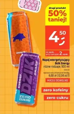 Dealz Napój energetyzujący Dzik Energy oferta