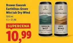 Lidl Piwo Gwarek Earthlines Green Mist oferta