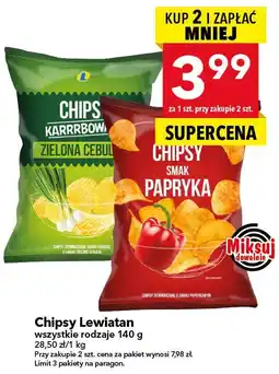 Lewiatan Chipsy Lewiatan zielona cebulka / papryka oferta