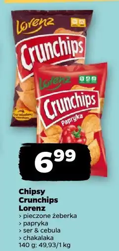 Netto Chipsy Crunchips Lorenz pieczone żeberka/papryka/ser & cebula/chalkalaka oferta