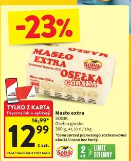 Intermarche Masło extra Osełka górska SOBIK oferta