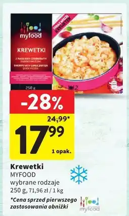 Intermarche Krewetki MyFood wybrane rodzaje oferta