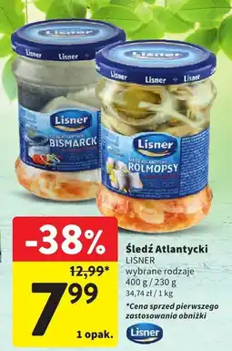 Intermarche Śledź atlantycki Lisner wybrane rodzaje oferta