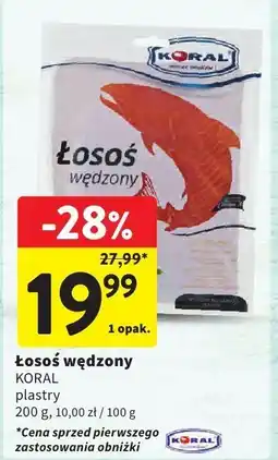Intermarche Łosoś wędzony Koral plastry oferta