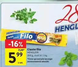 Intermarche Ciasto filo Henglein oferta